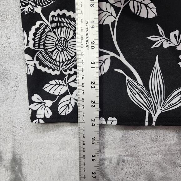Classic Concepts Skirt Womens S Black White Floral Tie Front Pencil Stretch - Picture 7 of 8